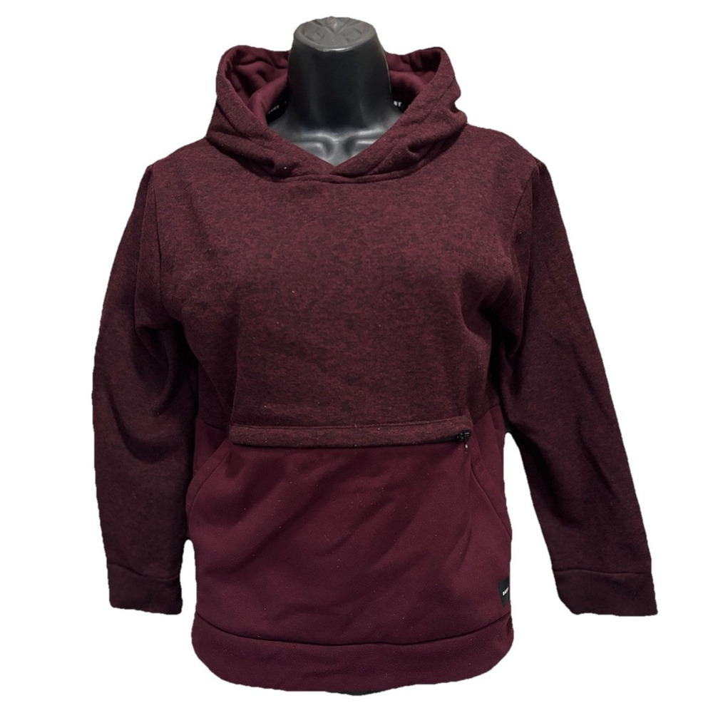 DKNY‎ Burgundy Hoodie Sweatshirt Size M Long Sleeve Kangaroo Pocket Logo